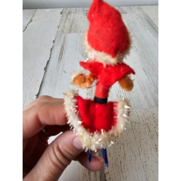 Antique Santa felt bendable unique clause Xmas tree decor - Picture 4 of 8